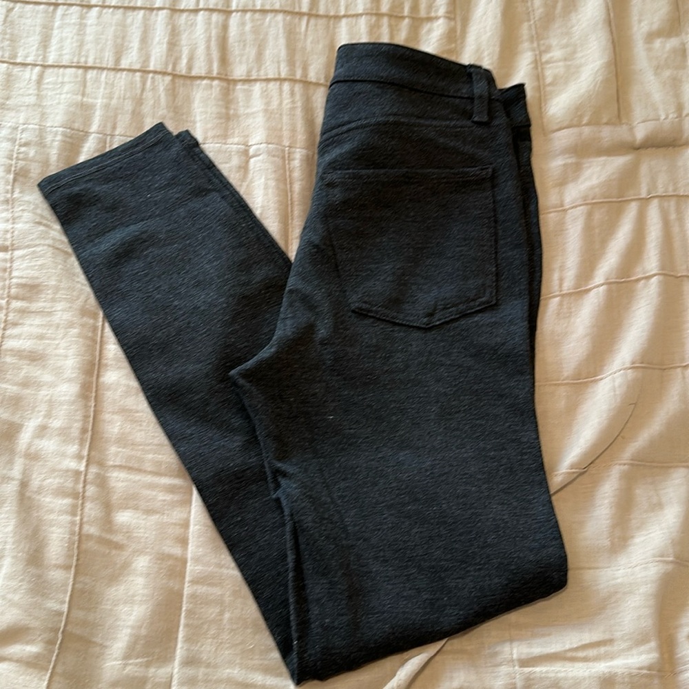 LC rayon blend charcoal grey stretch pants Small
